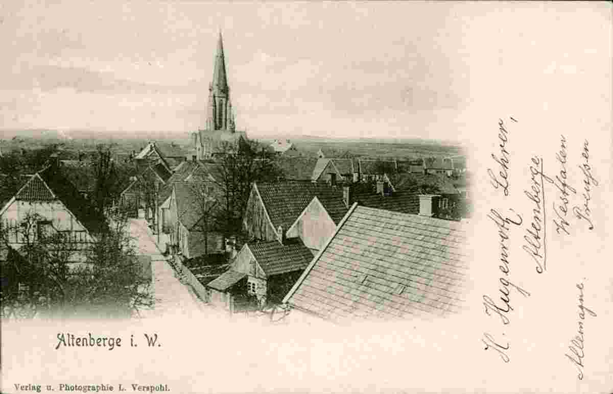 Panorama von Altenberge, um 1900
