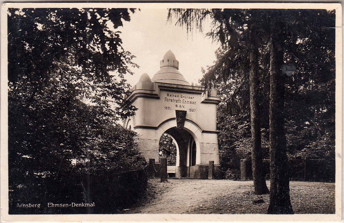 Arnsberg. Ehmsen-Denkmal, 1928
