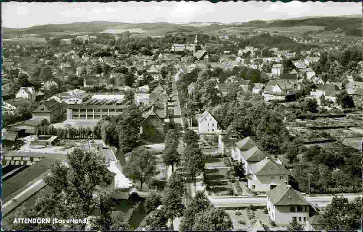 Attendorn. Panorama der Stadt, 1963