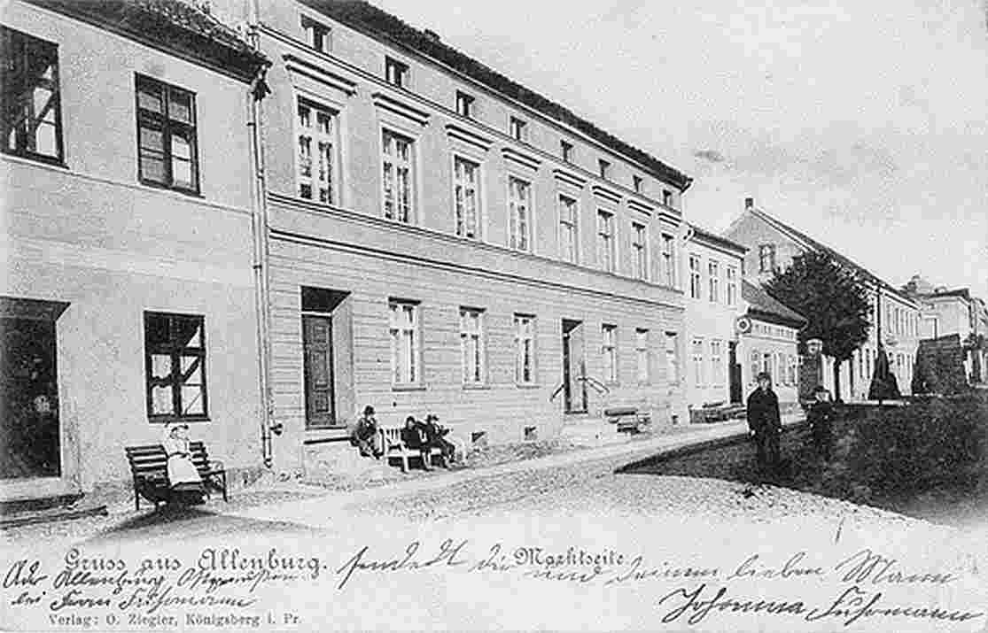 Allenburg. Panorama der Stadt, 1900-1914