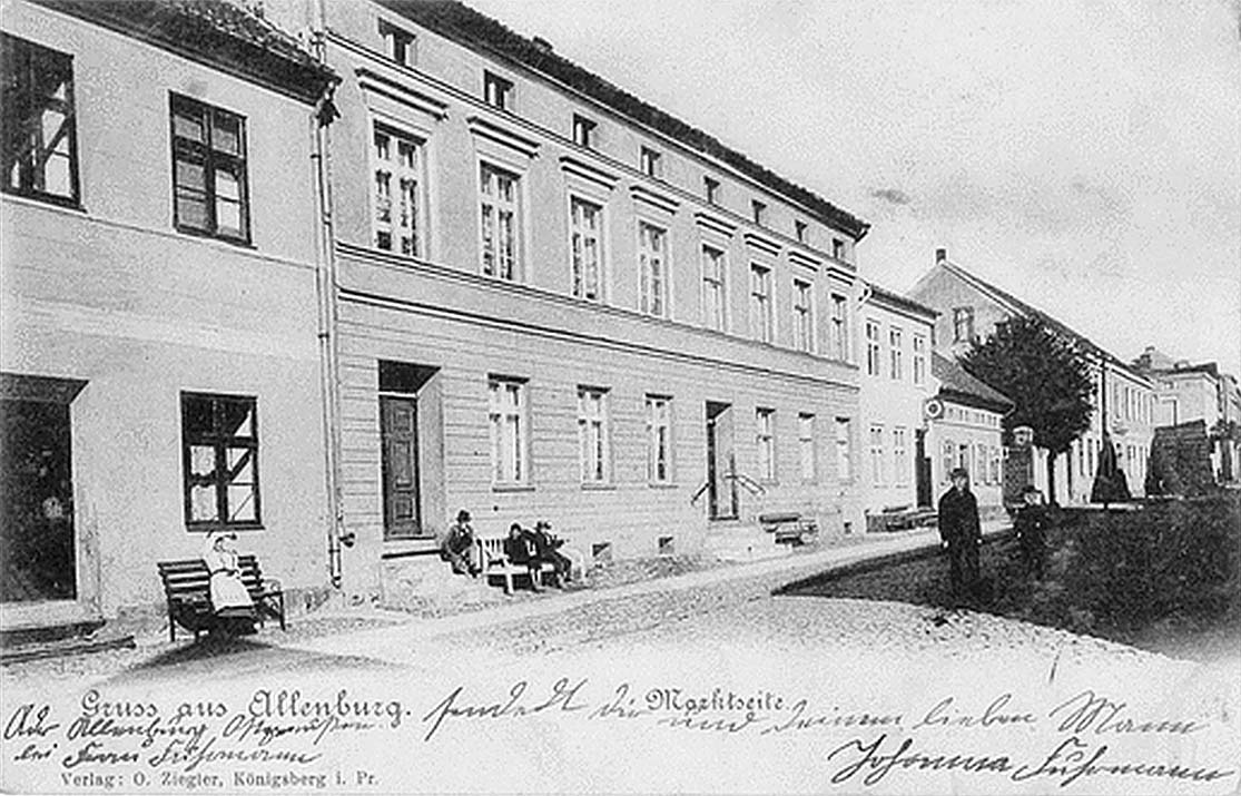 Allenburg (Druschba). Panorama der Stadt, 1900-1914