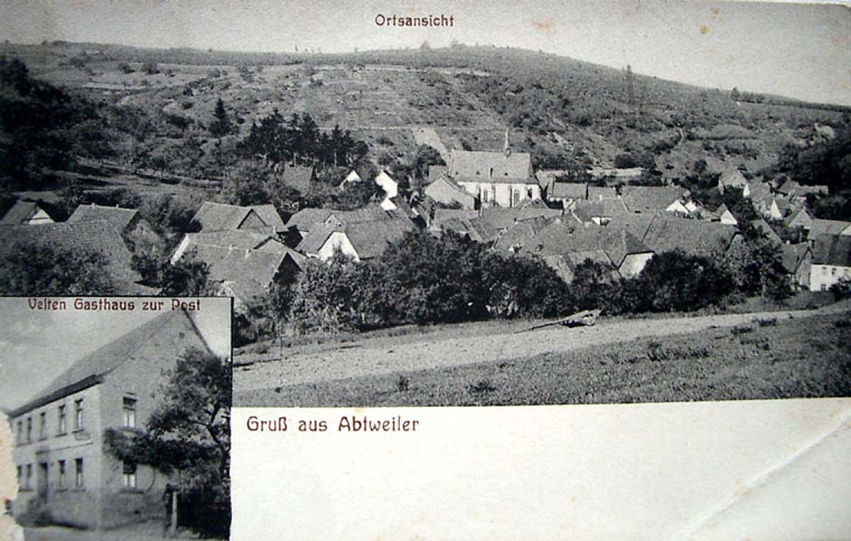 Blick auf Abtweiler, Gasthof zur Post