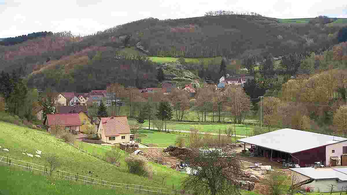 Blick auf Adenbach im Odenbachtal