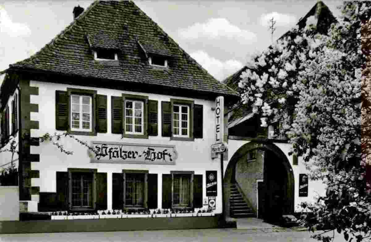 Albersweiler. Hotel 'Pfälzer Hof', Eigentümer - Familie J. Gerstner, 1959