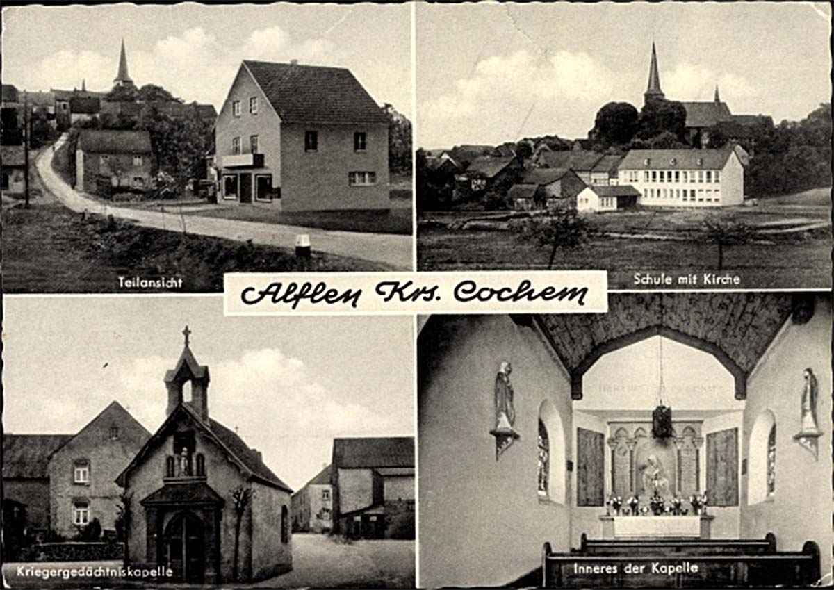 Alflen. Schule, Kirche, 1966