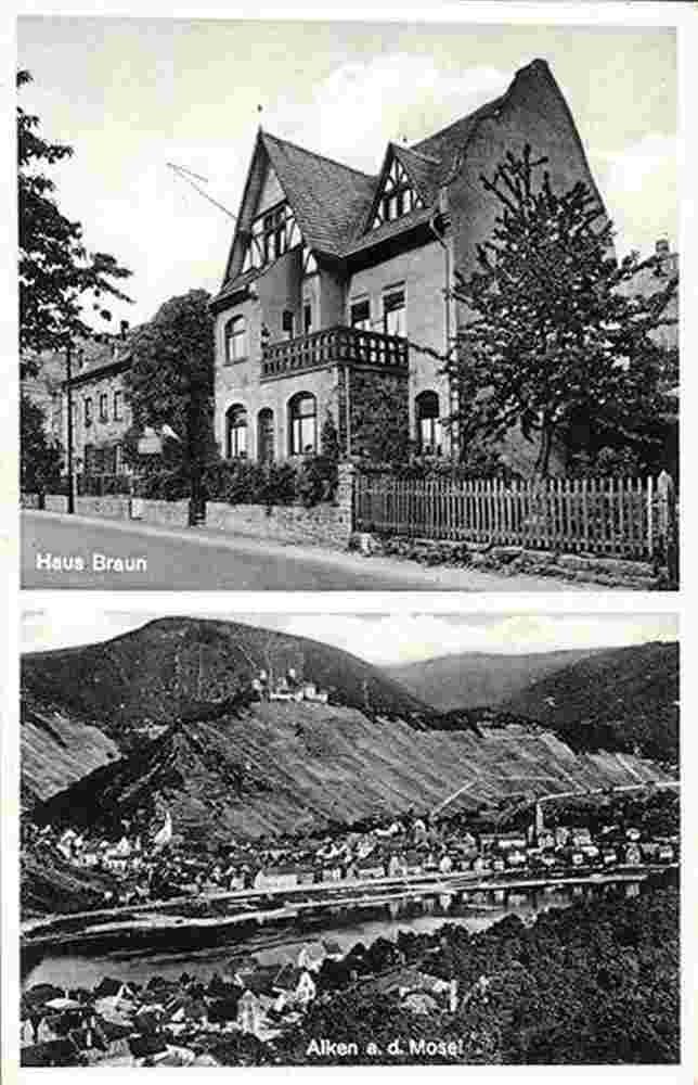 Alken. Pension Haus Braun, Blick auf den Ort, 1939