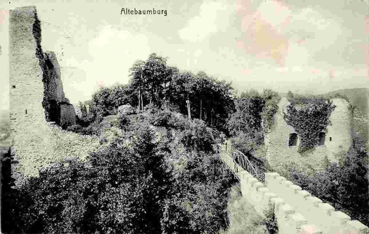 Altenbamberg - Blick auf Altenbaumburg, 1918