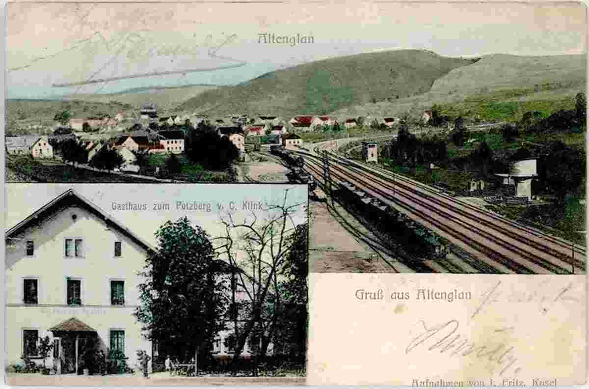 Altenglan. Gasthaus zum Potzberg, Besitzer C. Klink, Bahnstrecke