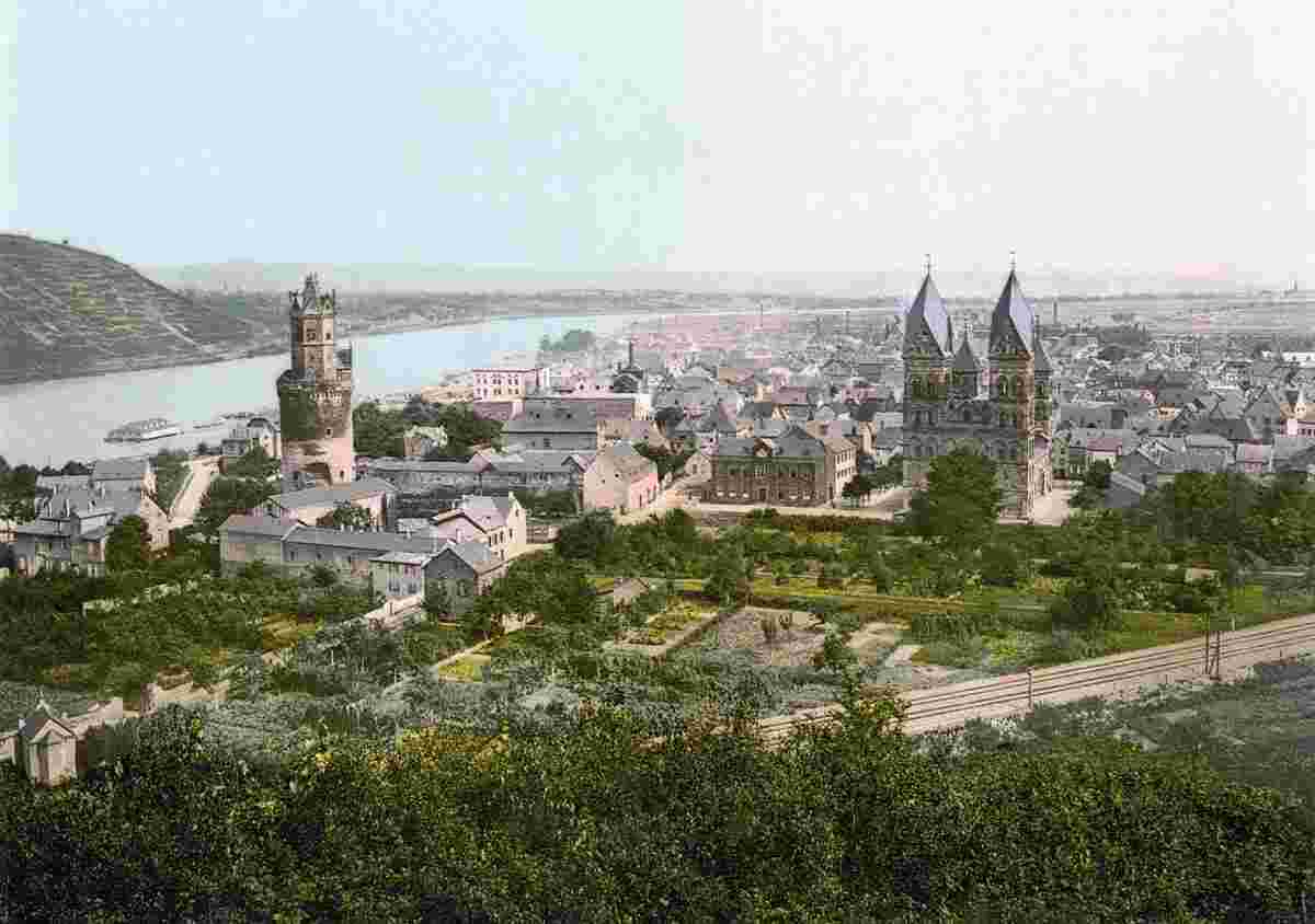 Andernach. Panorama der Stadt, 1900