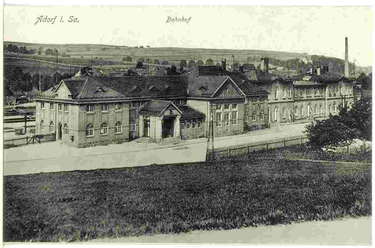 Adorf. Bahnhof, 1913