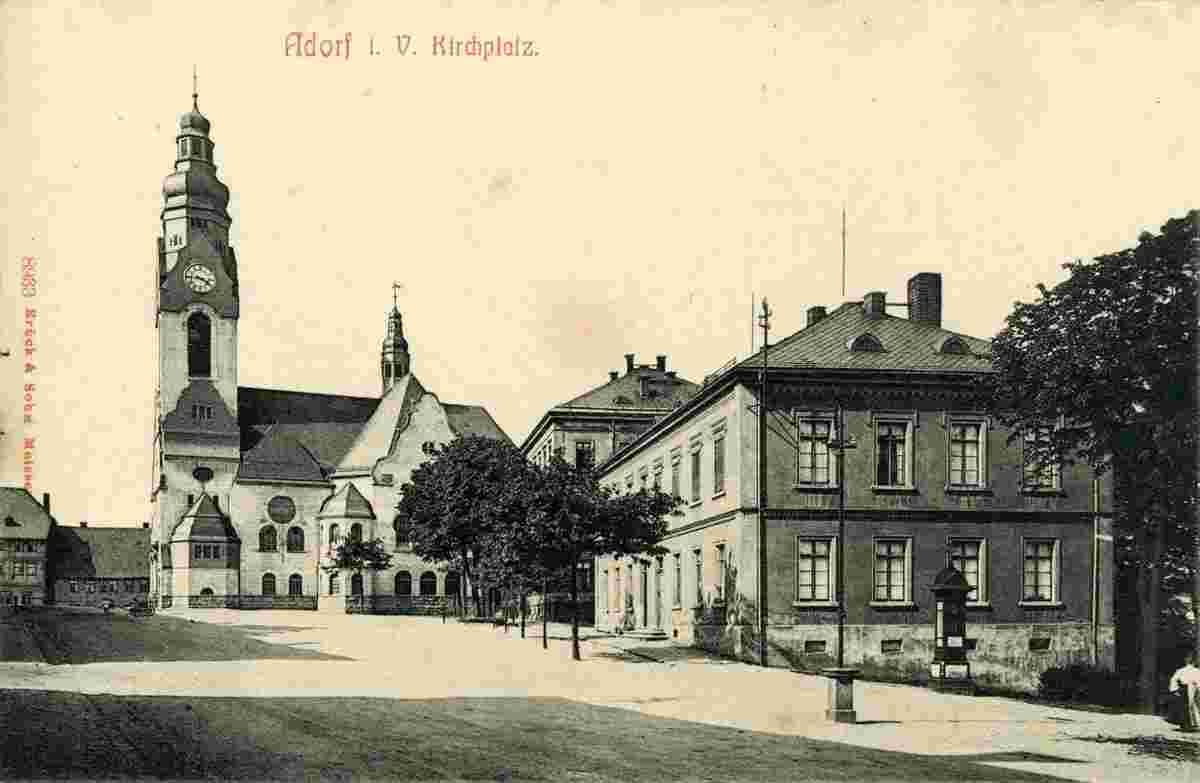 Adorf. Kirchplatz, 1907