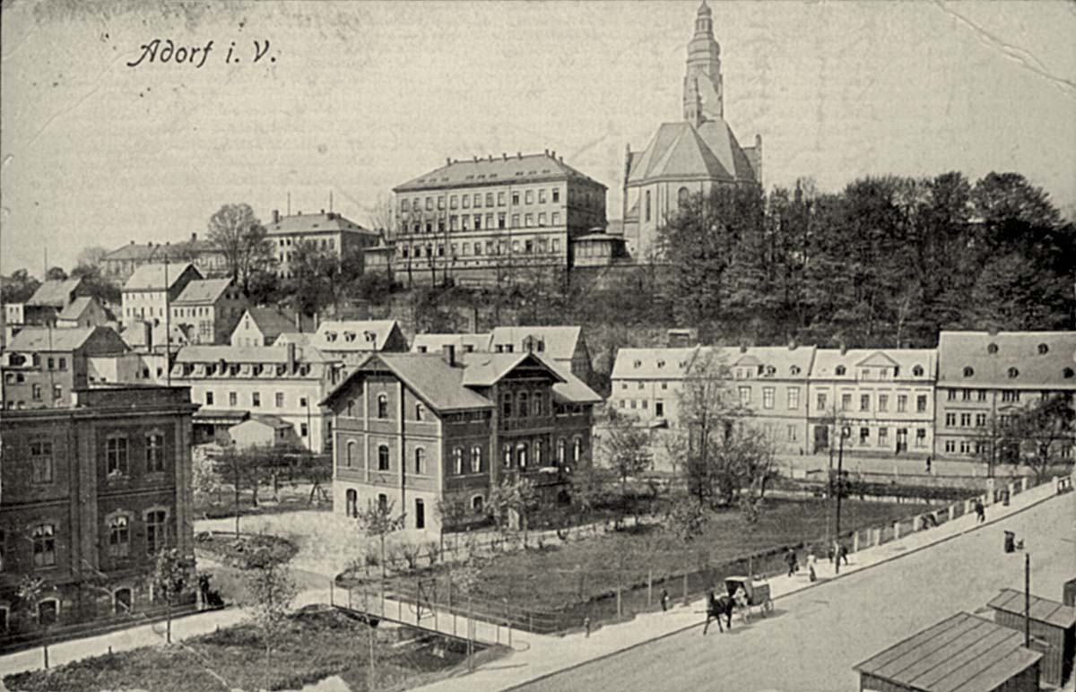 Adorf (Vogtlandkreis). Panorama der Stadt, 1926