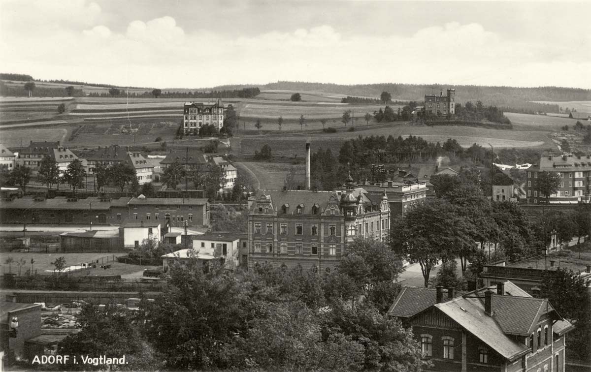 Adorf (Vogtlandkreis). Panorama der Stadt, 1929