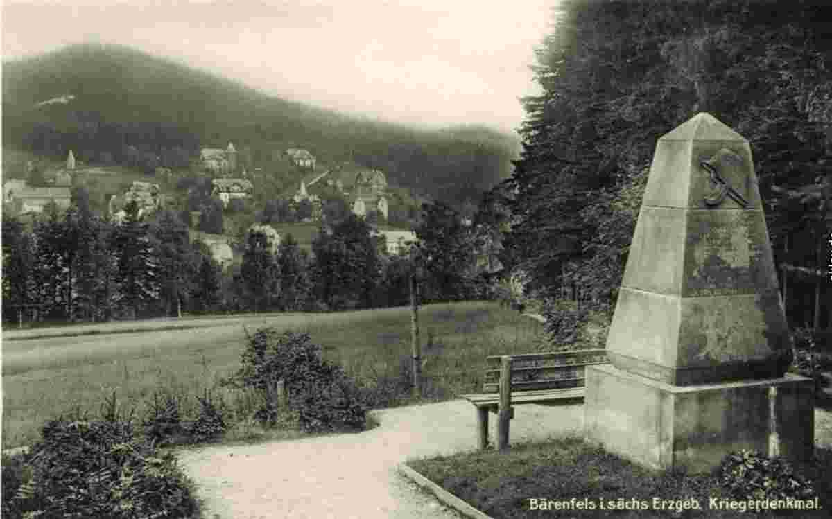 Altenberg. Bärenfels - Kriegerdenkmal, 1932