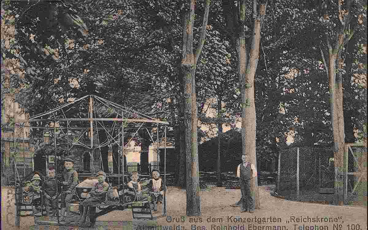 Altmittweida. Konzertgarten 'Reichskrone', besitzer Reinhold Ebermann