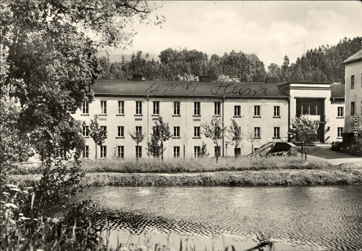 Amtsberg. Weißbach - FDGB-Erholungsheim Albert Funk mit Teichanlage, 1971