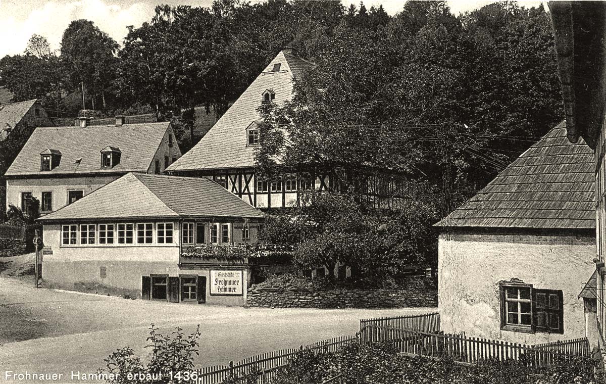 Annaberg-Buchholz. Annaberg - Frohnauer Hammer (erbaut 1436) und Gaststätte, 1935
