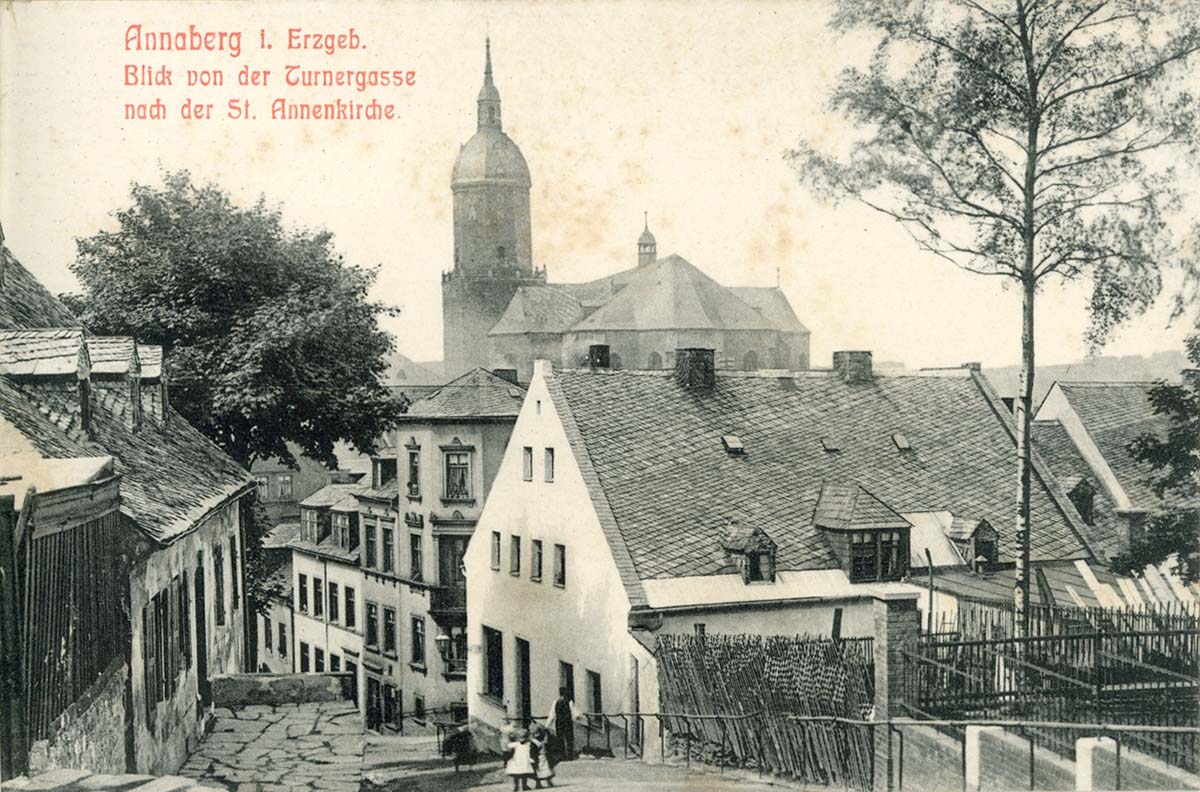 Annaberg-Buchholz. Annaberg - Panorama Turnergasse, 1910