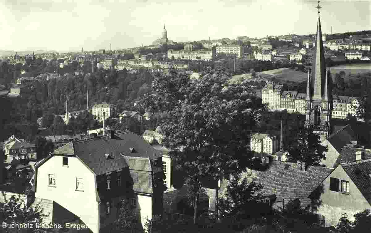 Annaberg-Buchholz. Panorama der Stadt, 1929