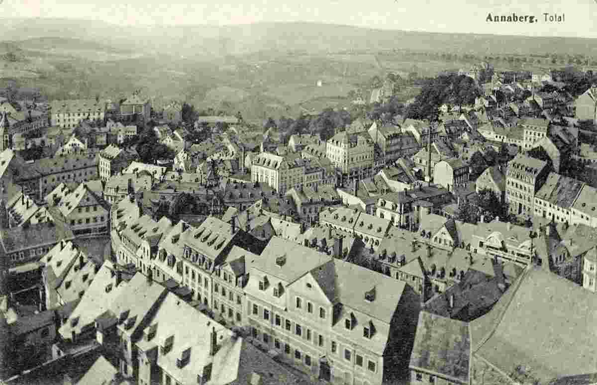 Annaberg-Buchholz. Panorama der Stadt, 1924