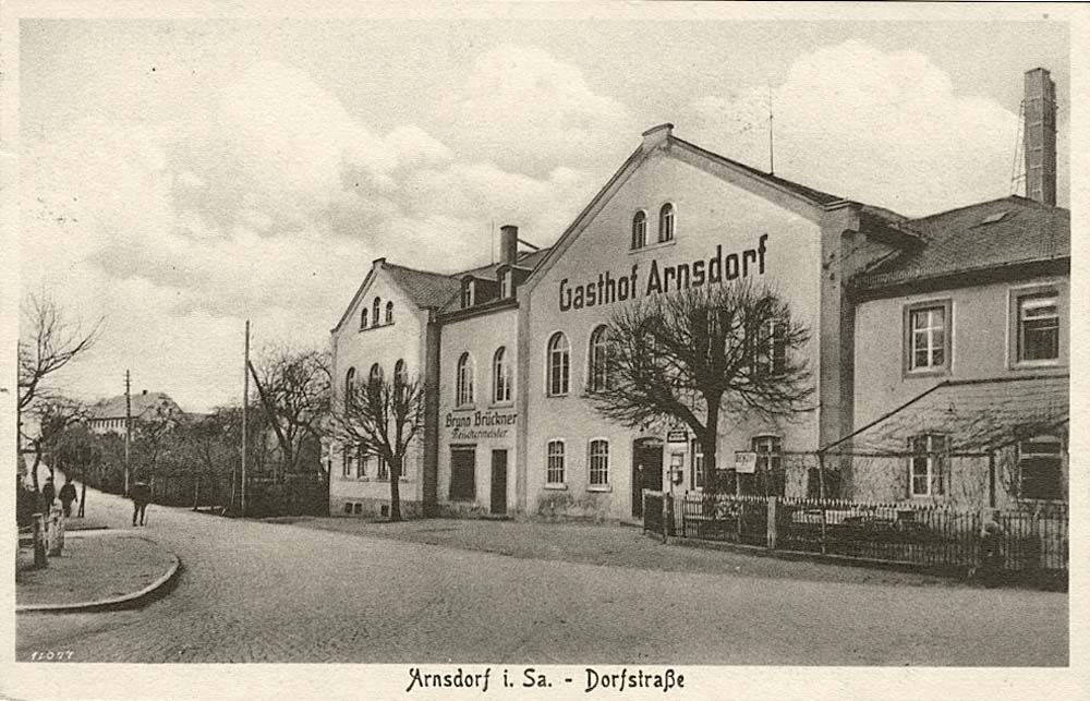 Arnsdorf. Dorfstraße, Gasthof 'Arnsdorf', 1914
