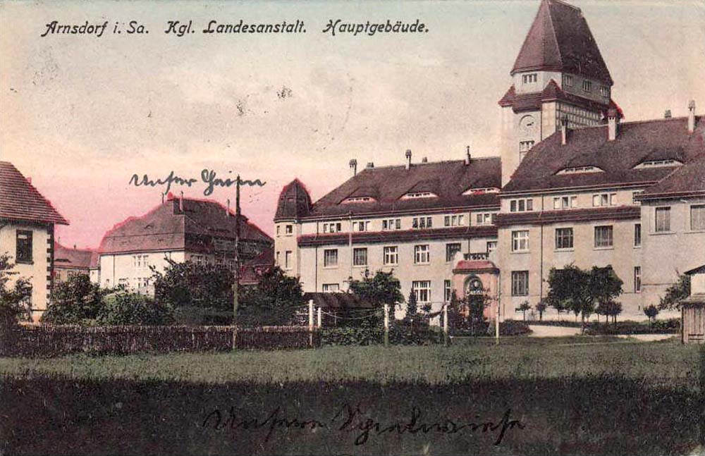 Arnsdorf. Königliche Landesanstalt, Hauptgebäude, 1923