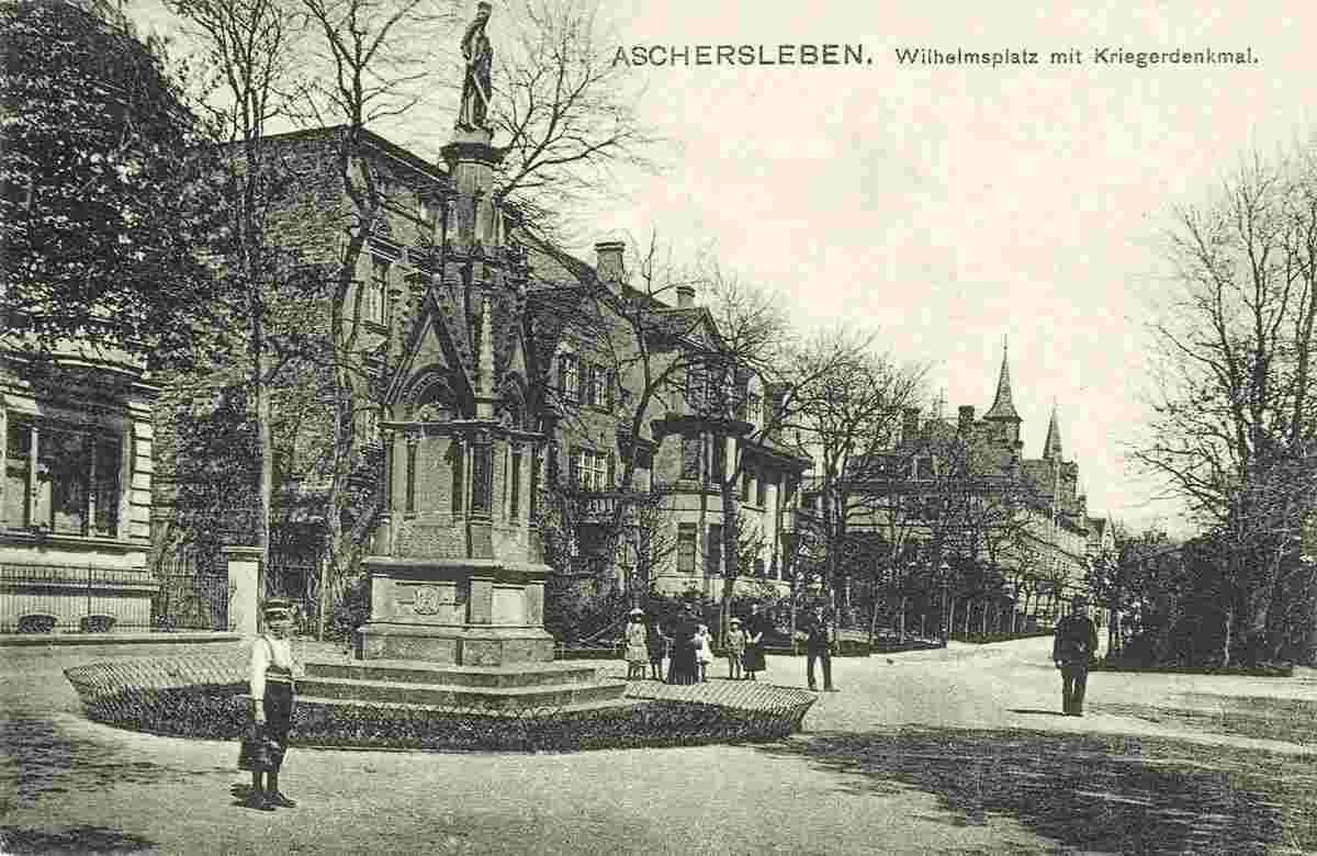 Aschersleben. Wilhelmplatz mit Kriegerdenkmal