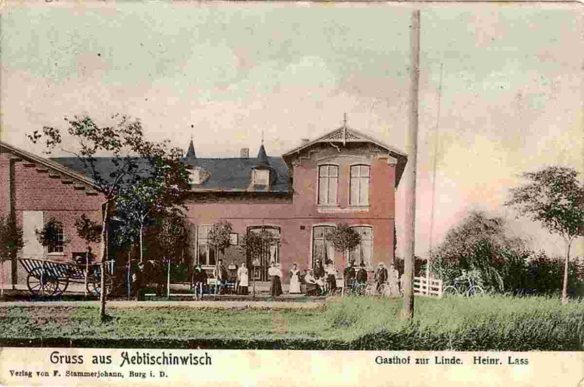 Aebtissinwisch. Gasthof zur Linde, besitzer Heinrich Lass, 1908