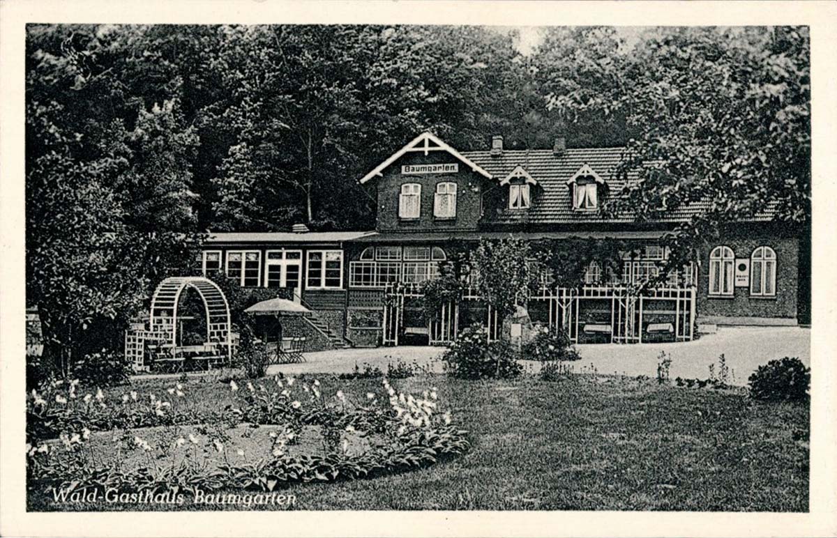 Ahlefeld-Bistensee. Wald-Gasthaus 'Baumgarten', 1950