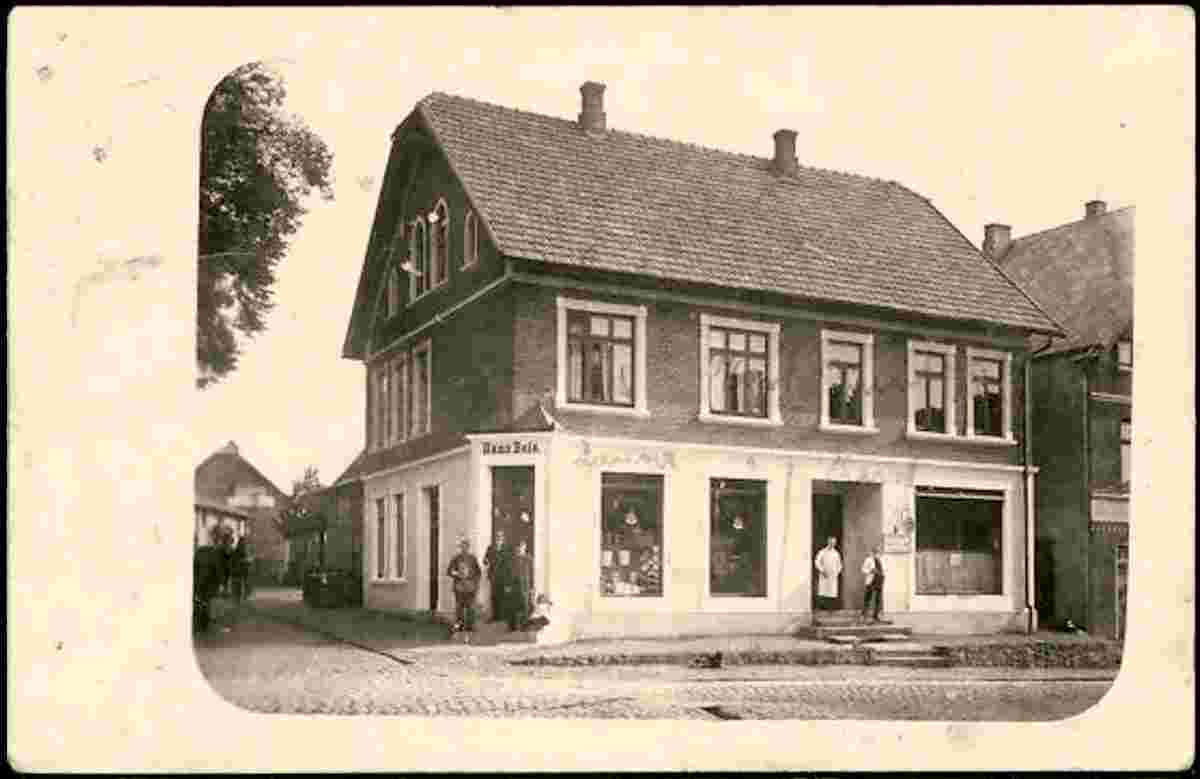 Albersdorf. Handelsgeschäft Hans Boie, circa 1915