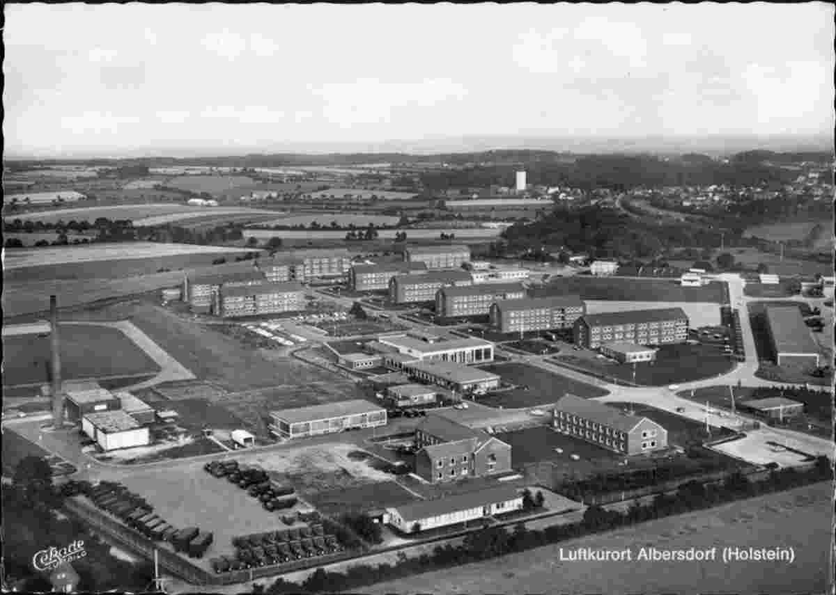 Albersdorf. Luftbild Siedlung Fabrik, 1967