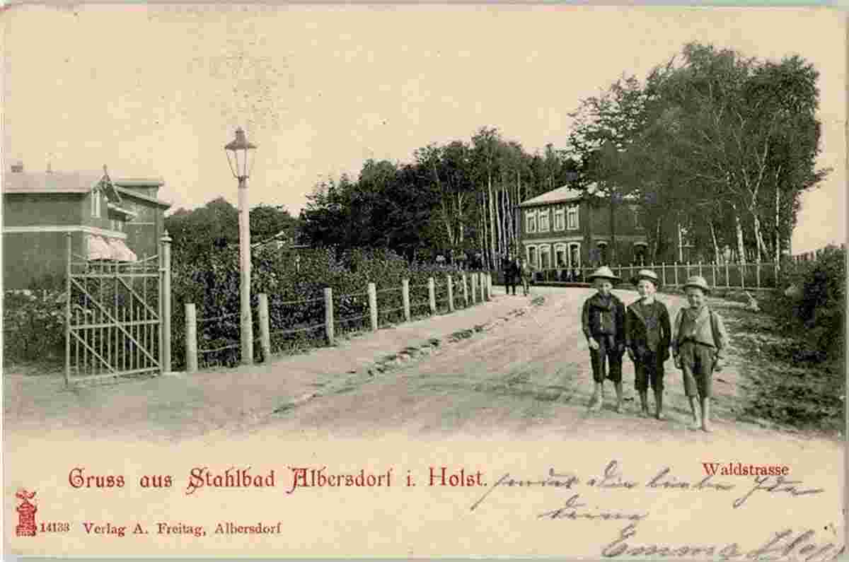 Albersdorf. Waldstraße, Jungen, 1903