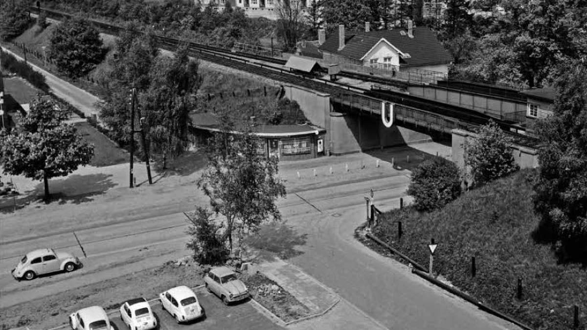Ammersbek. Lottbek im Jahre 1966 - Mittig die S-Bahn Station Hoisbüttel
