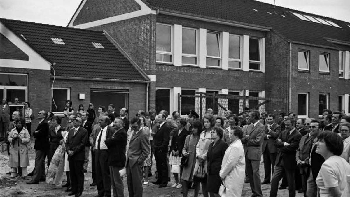 Ammersbek. Richtfest und Einweihung von Erweiterungsbauter 1972 in der Grundschule Hoisbüttel