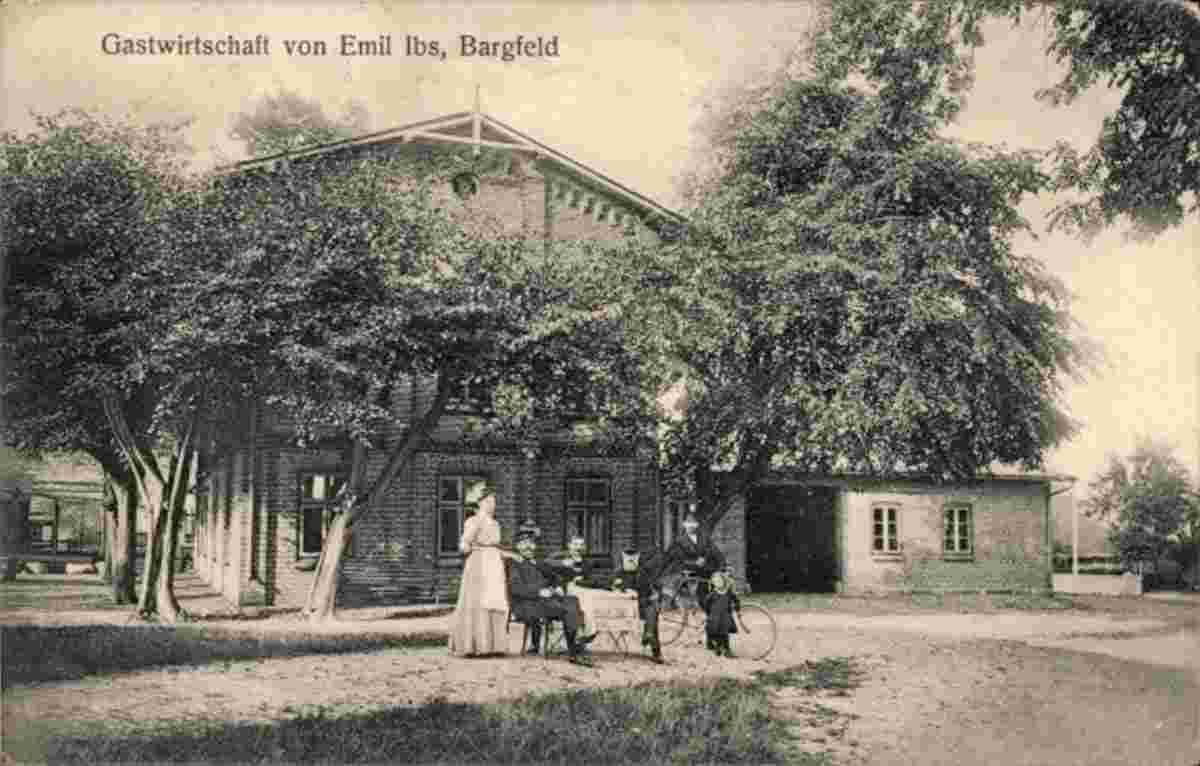 Aukrug. Bargfeld - Gastwirtschaft von Emil Ibs, 1919