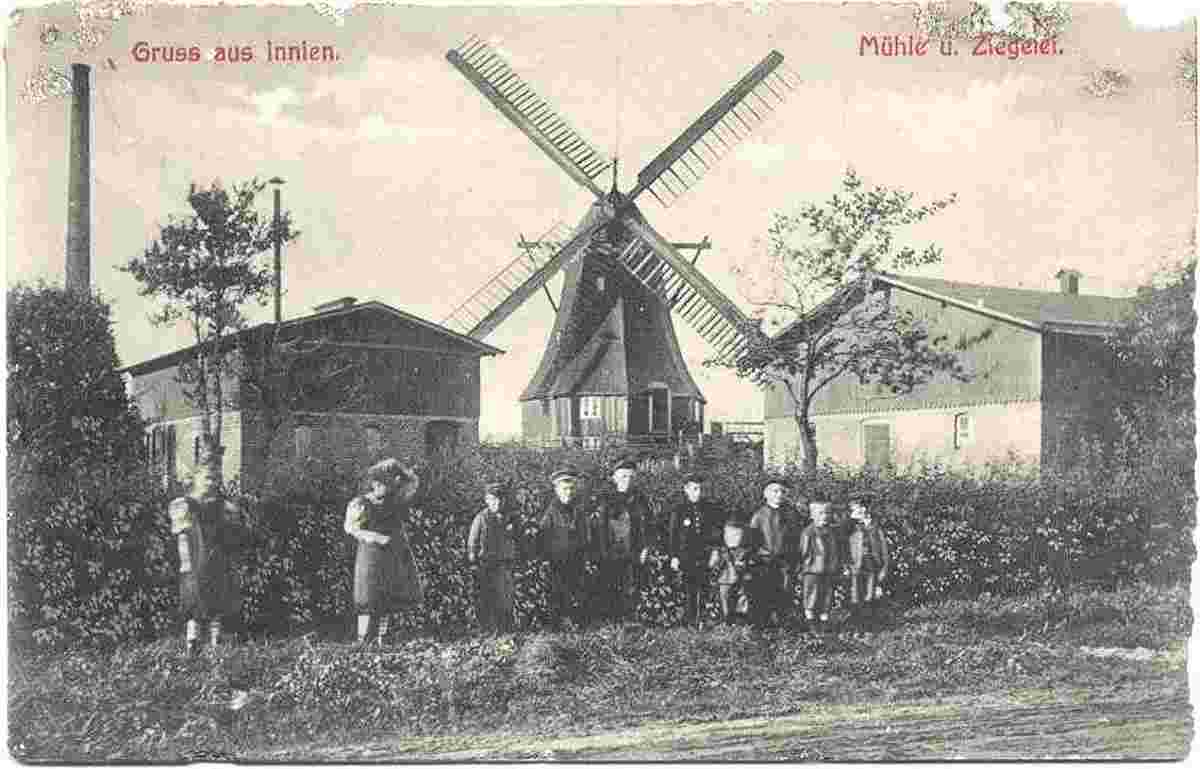Aukrug. Innien - Windmühle und Ziegelei, 1910