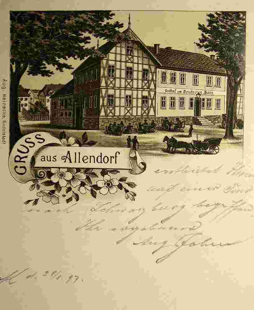 Allendorf. Gasthaus 'Deutsches Haus', 1897