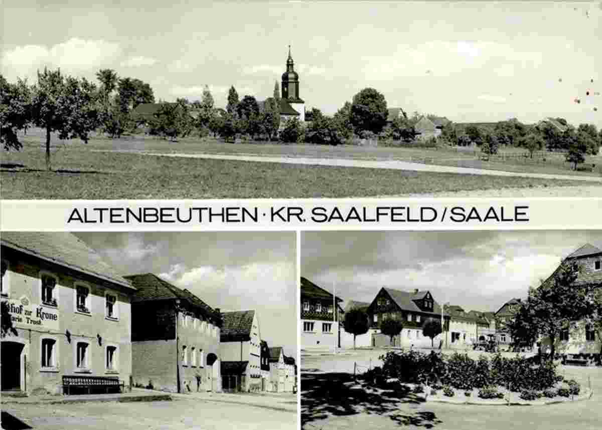 Altenbeuthen. Multi Panorama das Dorf