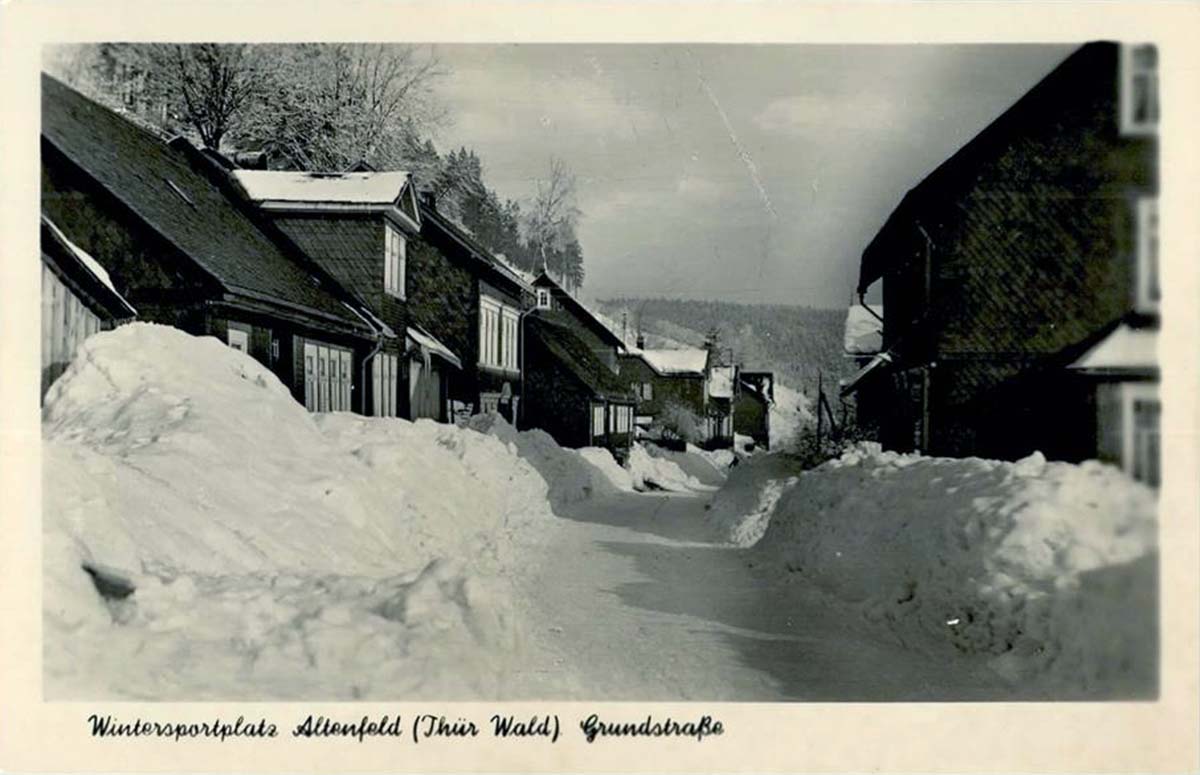 Altenfeld. Grundstraße, winter