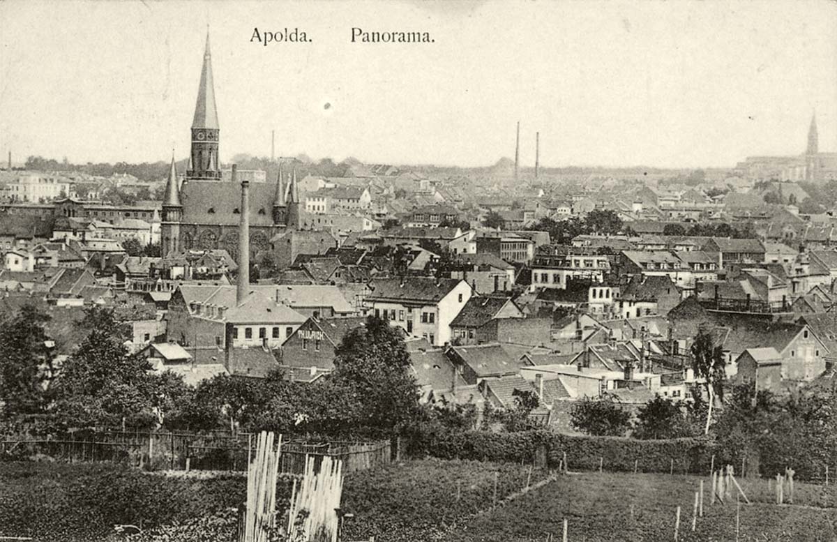Apolda. Panorama der Stadt