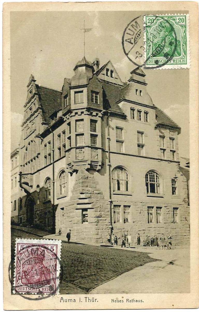 Auma-Weidatal. Neues Rathaus, 1921