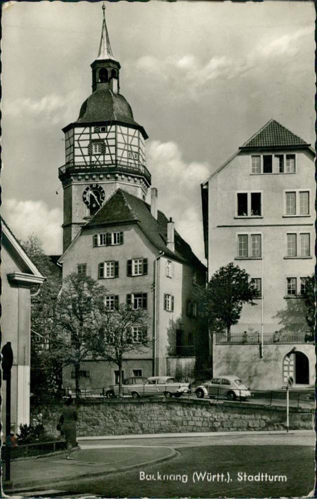 Backnang. Stadtturm, um 1960