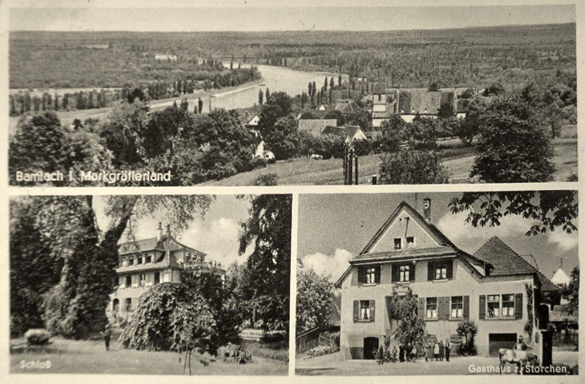 Bad Bellingen. Bamlach - Schloß und Gasthaus zum Storchen, 1940
