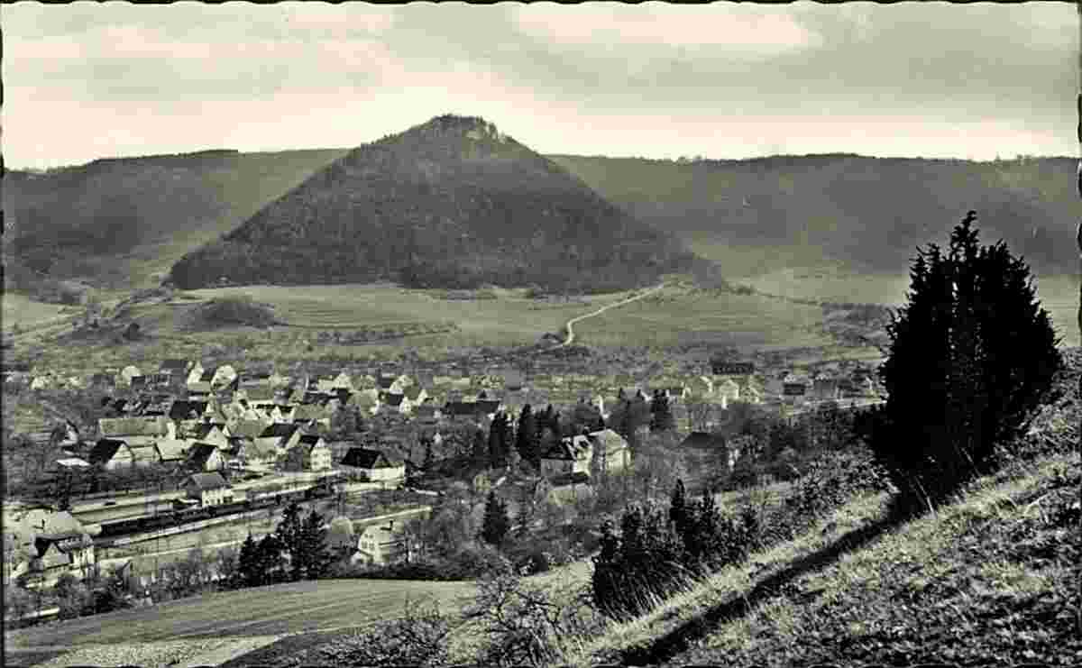 Panorama von Bad Ditzenbach mit Bahnhof