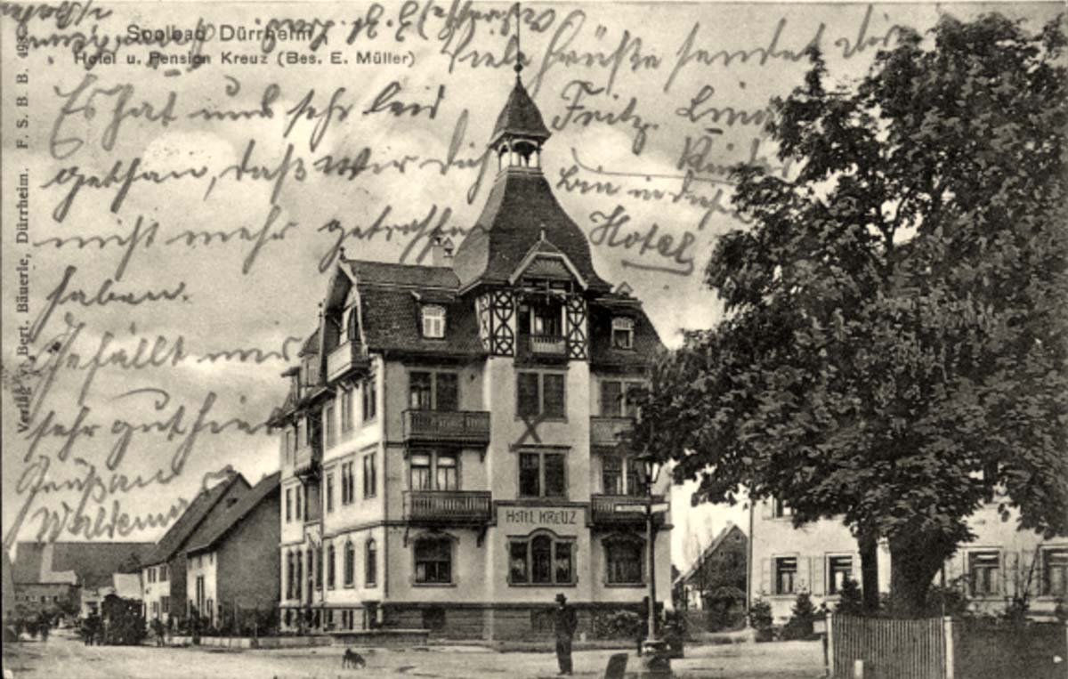 Bad Dürrheim. Hotel und Pension Kreuz, Inhaber E. Müller, 1903
