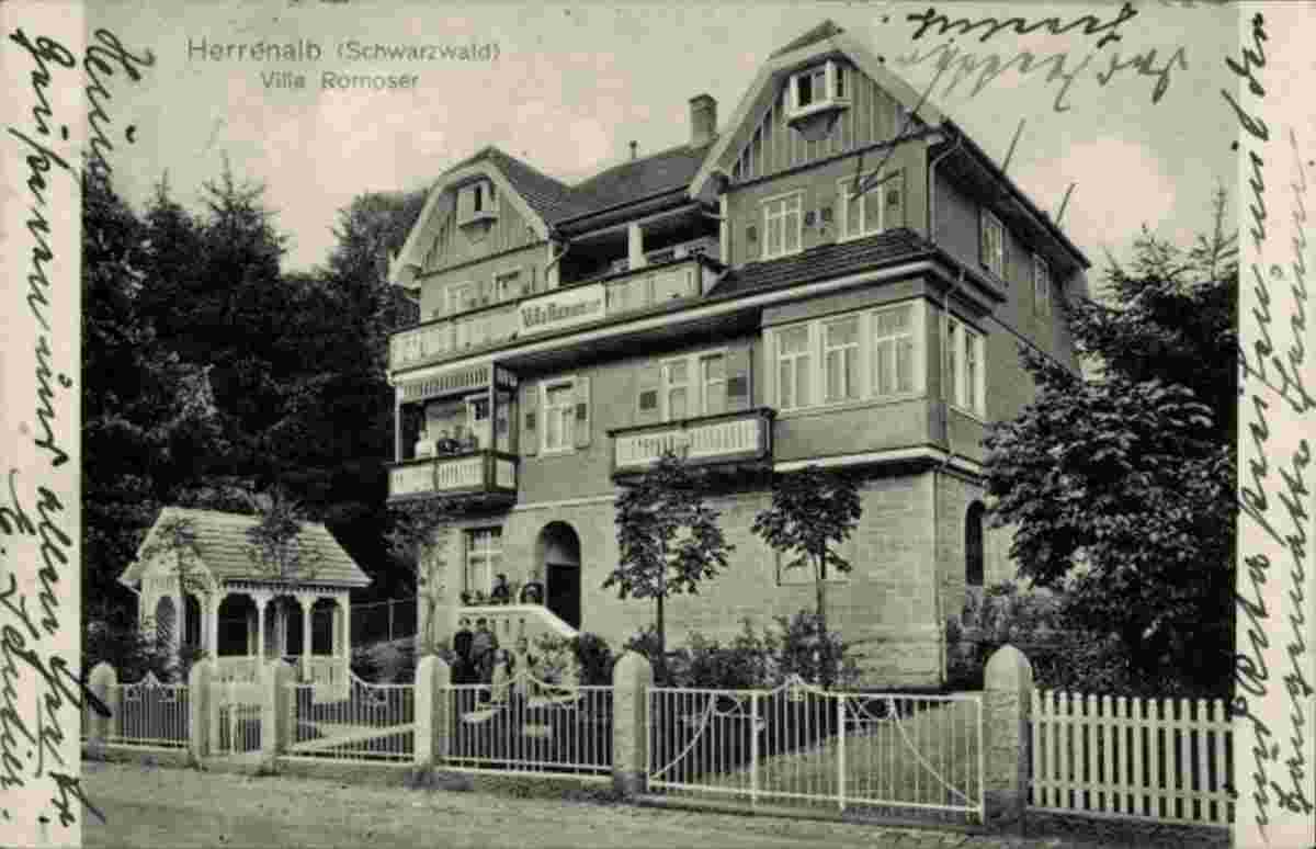 Bad Herrenalb. Villa Romoser, 1916