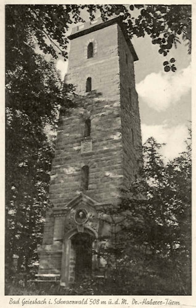 Bad Peterstal-Griesbach. Dr. Haberer Turm, 1954
