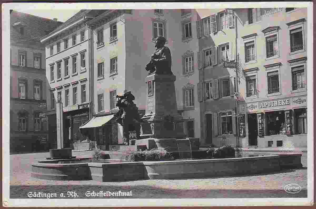 Bad Säckingen. Scheffel-Denkmal, Apotheke