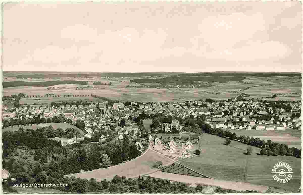 Panorama von Bad Saulgau, 1957