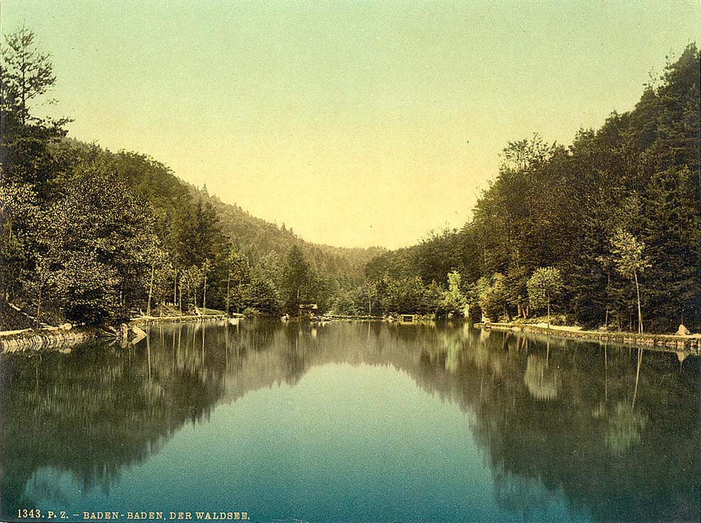Baden-Baden. Der Waldsee, um 1890